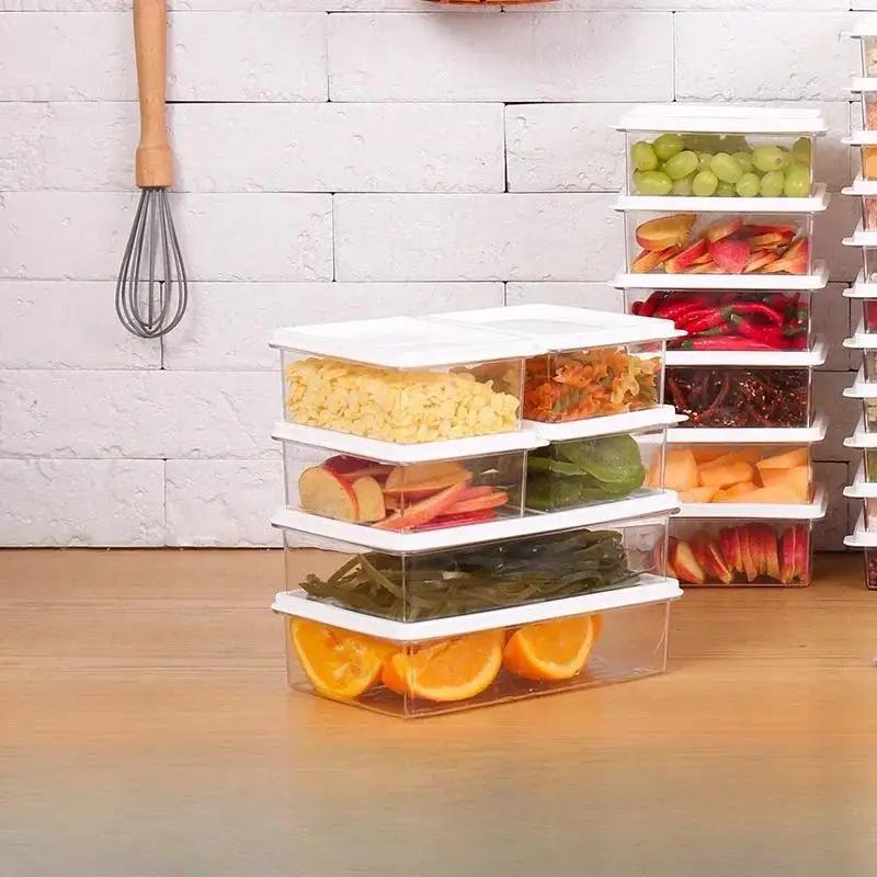 Frozen Meat Preservation Box Refrigerator Food Retain Freshness Transparent Storage Jar Home Kitchen Vegetable Storage Organizer