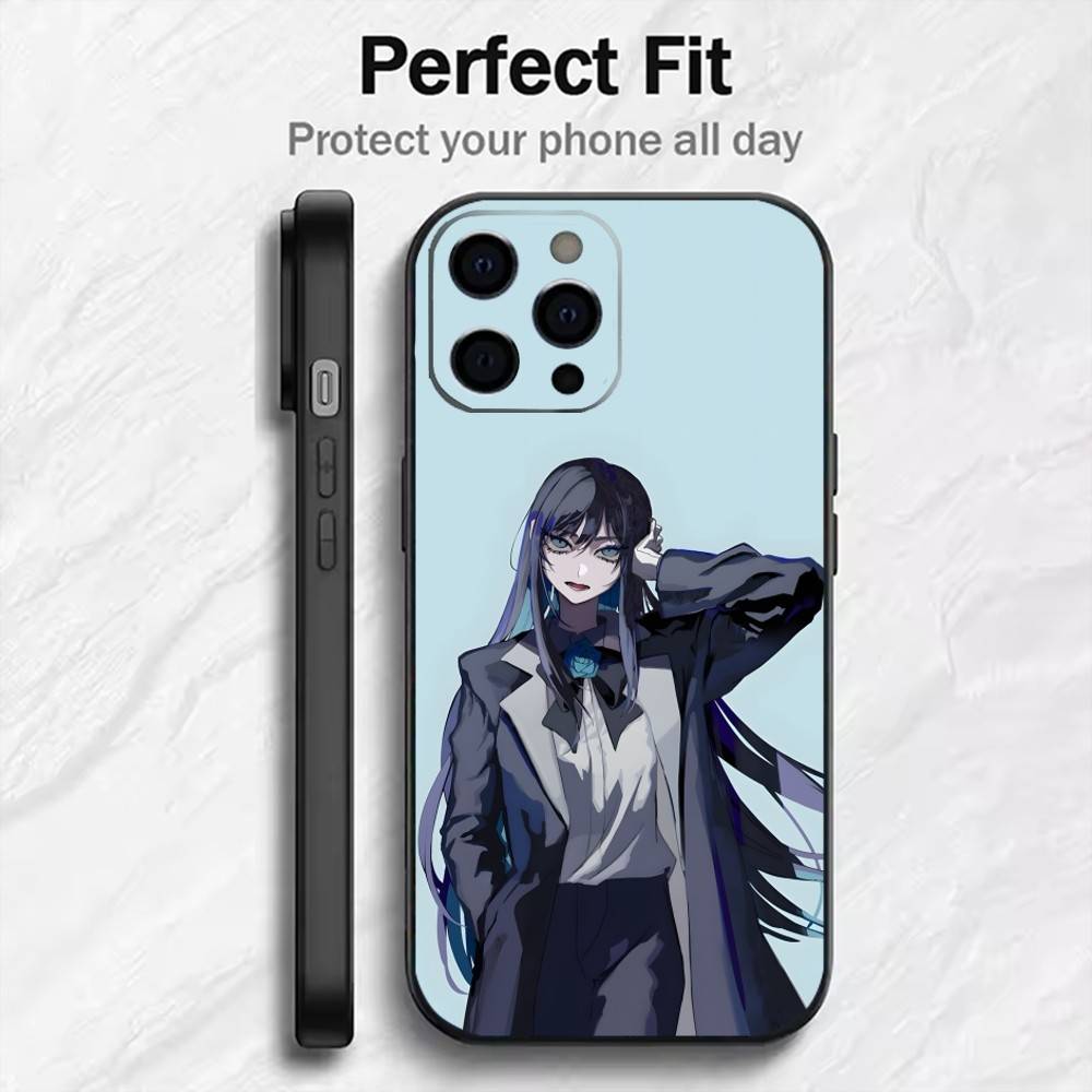 Character of A-Ado  Phone Case For iPhone17,16,15,14,13,12 Plus,Max Soft Silicone Black Cover iPhone17PRO