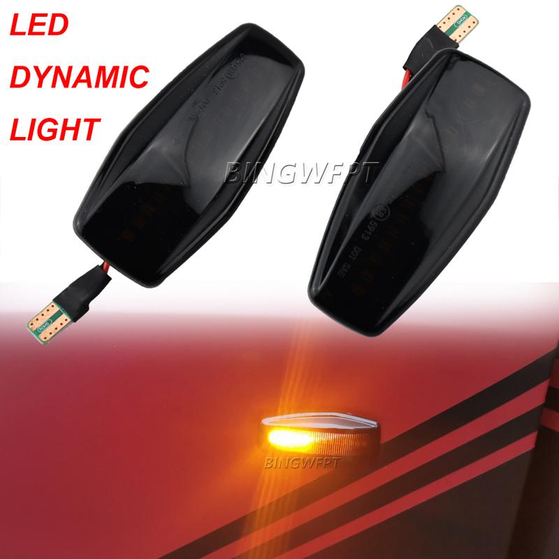 2PCS For Hyundai Elantra (XD) 2000 2001 2002 2003 2004 2005 2006 Flowing Water Indicator LED Side Marker Turn Signal Light