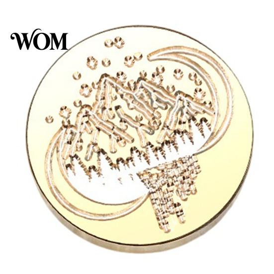 Handcraft Tool Accessories Brass Wax Seal Stamp Head, Vintage European Embossed Relief Engraved Retro Head Sealing for Wedding Invitation Envelope