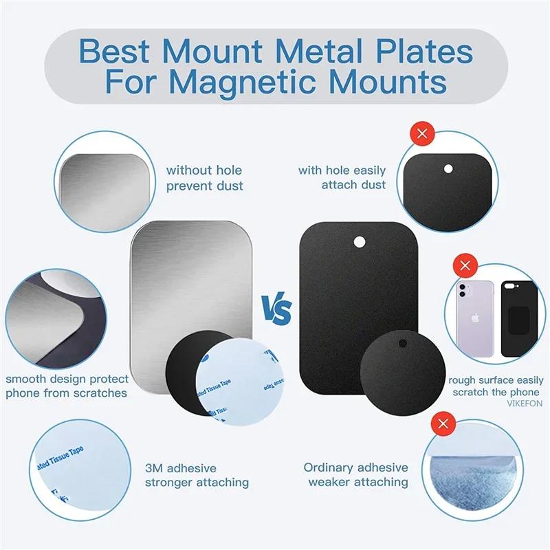 Metal Plate Disk For Magnetic Car Phone Holder Thin Iron Sheet Sticker Disk For Magnet Tablet Desk Phone Car Stand Mount Round