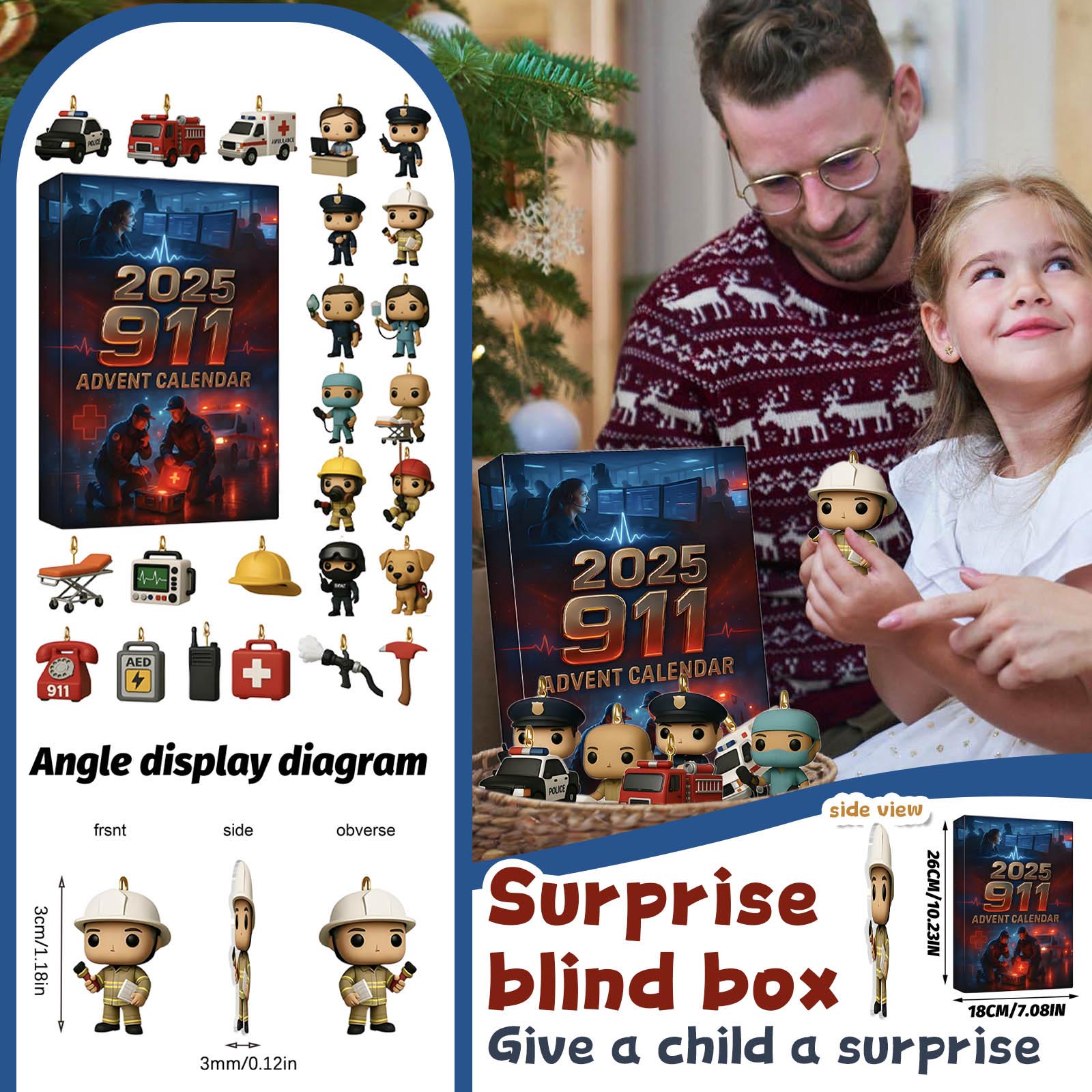 

Календарь обратного отсчета включает 24 подарка, календарь обратного отсчета и подарок-сюрприз One Size