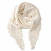 Ruffled Edge Triangular Scarf Multicolor Breathable Hollow Scarf  Spring Autumn Winter
