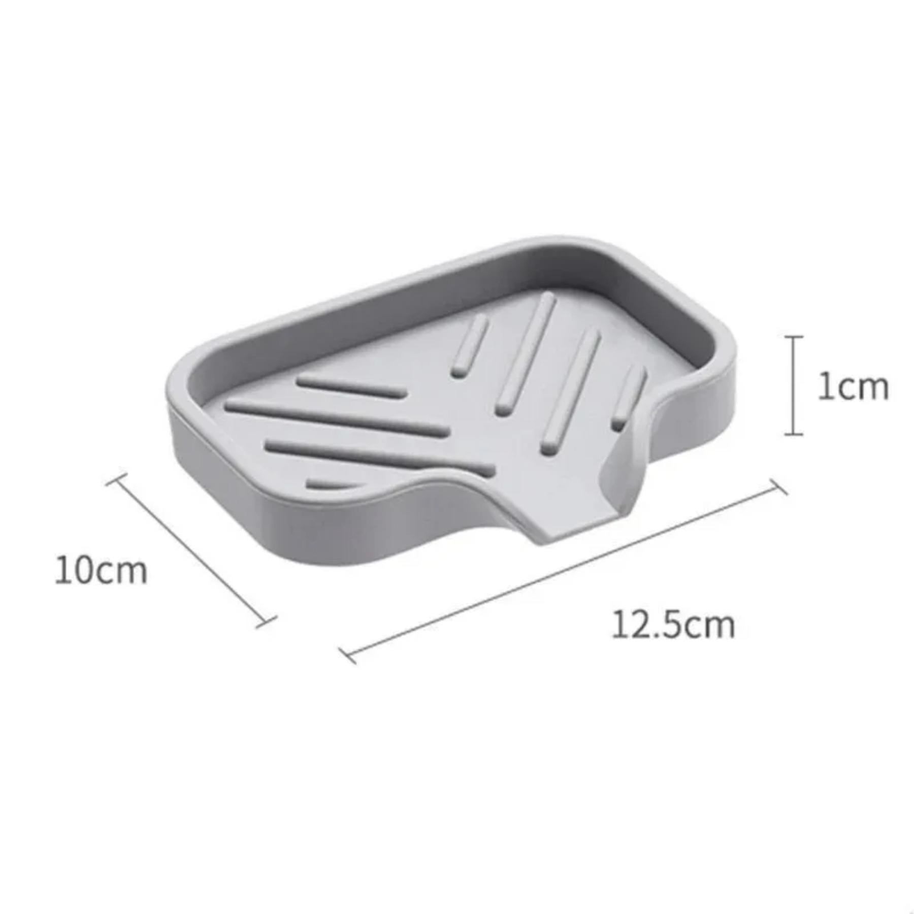 

Sink Silicone Tray with Drain Soap Sponge Storage Holder Countertop Sink Scrubber Brush Storage Rack Kitchen Organizer Soap Case