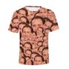 Maglietta Grafica Divertente con Faccia di Nicolas Cage per Uomo T-Shirt 3D Stampa Divertente T-Shirt Moda Streetwear Top Magliette Estive