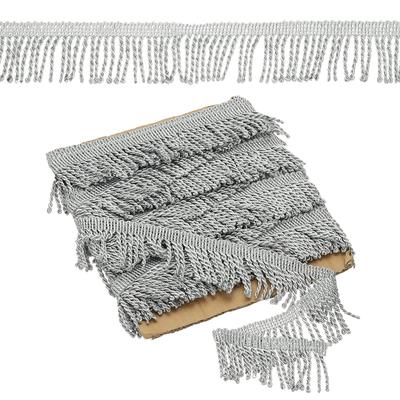 PATIKIL Gray Fringe Trim, 11 Yards X 55mm, Fringe Trim Curtain Tassel Fabric Trim for Sewn Curtains, Sofas, Clothing, DIY Decoration