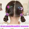 Mermaid Advent Calendar 24 Days Mermaid Jewelry Countdown Calendar Mermaid Princess Dress Up Jewelry Hairpin Toy for Kids Girls