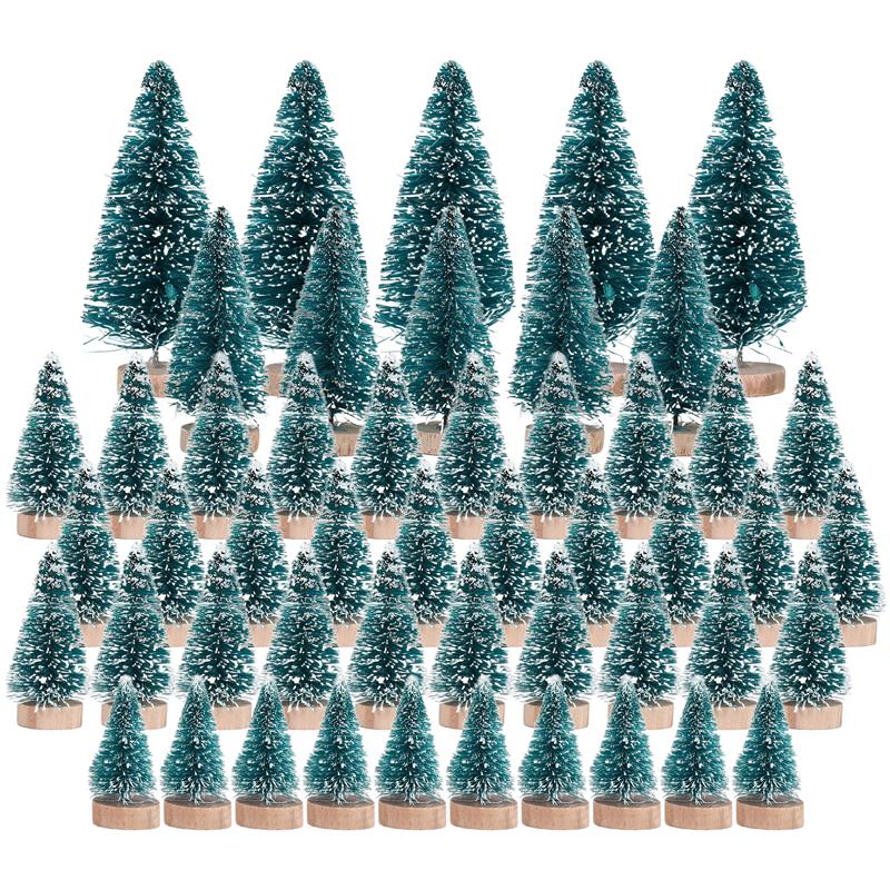 A23E-50 STÜCKE Miniatur Künstlicher Weihnachtsbaum Klein Schnee Frost Bäume Kiefern Weihnacht DIY Party Dekoration Handwerk