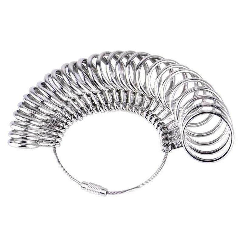 Fashion Accessories Metal Ring Sizer Guage Mandrel Finger Sizing Measure Stick Standard Tool Jewelry Equipments Accessories