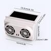 Portable Solar Car Cooler Fan USB Rechargeable Automobile Air Vent Ventilator Cooling Fans Outer Solar Panel Auto Electronics