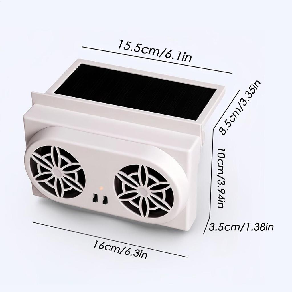 Portable Solar Car Cooler Fan USB Rechargeable Automobile Air Vent Ventilator Cooling Fans Outer Solar Panel Auto Electronics