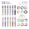LANGUO Mehrfarbige Stifte 28/60/120 Farben 10-in-1 Bunter Kugelschreiber 0,8 mm Feine Spitze Glattes Schreiben Einziehbare Kugelschreiber