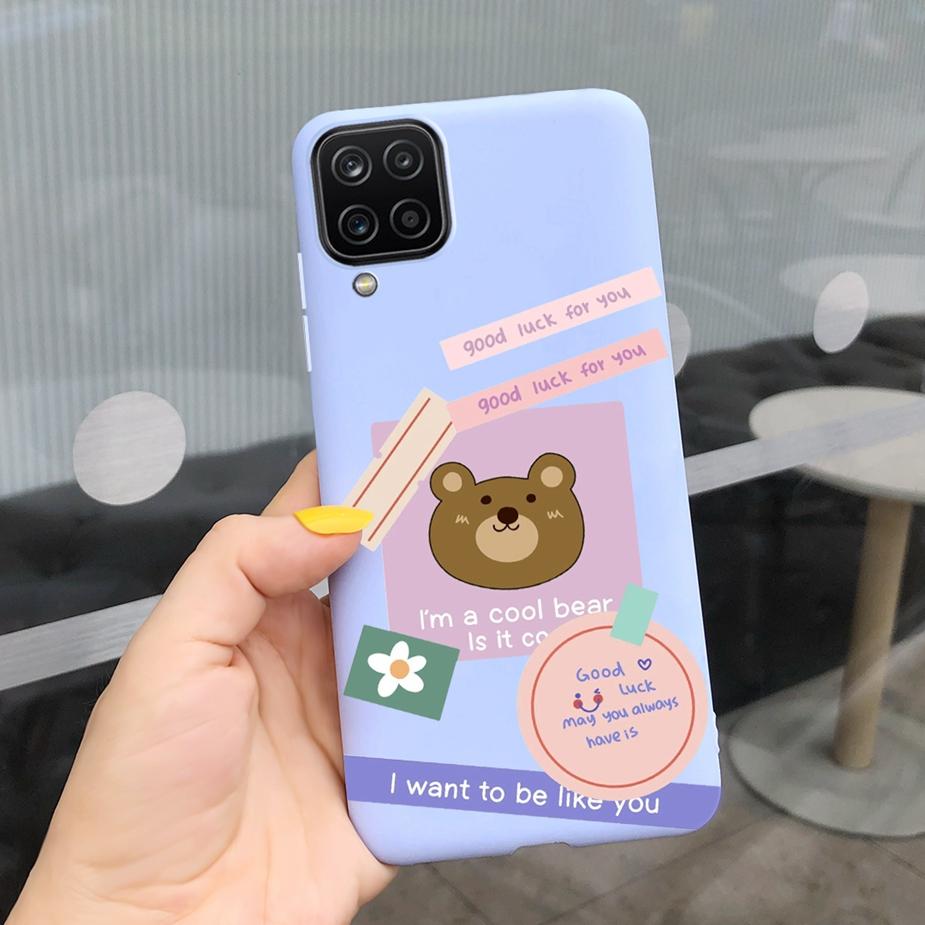 Für Samsung Galaxy A12 Hülle M12 F12 Cue Süßigkeiten Bemalte Abdeckung Weiche Silikon Handyhülle Für Samsung A12 M 12 GalaxyA12 Coque Bumper