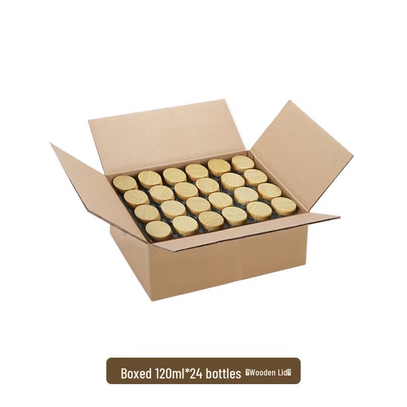 Стеклянные банки для специй с деревянными крышками (Упаковка 24 шт.)