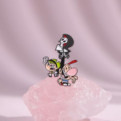 Cartoon Anime Death Enamel Pins Custom Cartoon Characters Brooches Lapel Badges Funny Jewelry Gift for Kids Friends