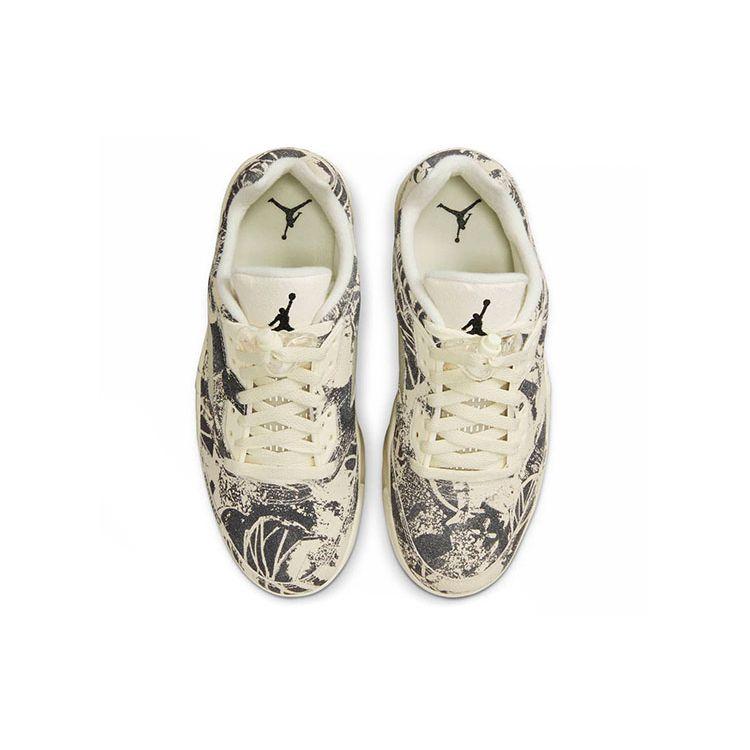 Air Jordan 5 Retro Low Expression Women Sneakers Cream Coconut-Milk Black DA8016-100