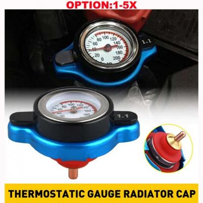For Racing Thermostatic Gauge Radiator Cap 1.1 Bar Big Head Water Temp Meter US