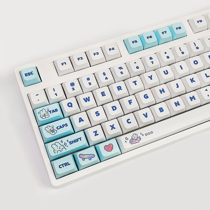 Keycaps Set 138 Keys XDA Profile PBT Dye-Sublimation for Mechanical Gaming Keyboard -MX Hes Keypad