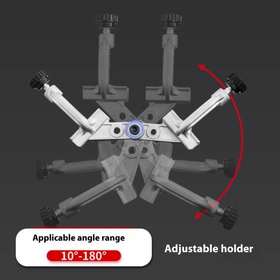 Right Angle Corner Clamp Fast Tightening Safe Grip Multipurpose 10-180-Degree Adjustable Tube Clamp with Swing Jaw