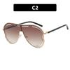New one-piece large frame toad glasses hollow sunscreen sunglasses trend Internet celebrity babes personalized sunglasses