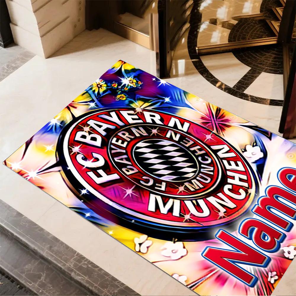 Bayern Munich Crest Carpet Design for Hallway Bedrooms Balcony Kitchen Anti-slip Rug Anime Office Decor Perfect Birthday/Christmas Gift Idea