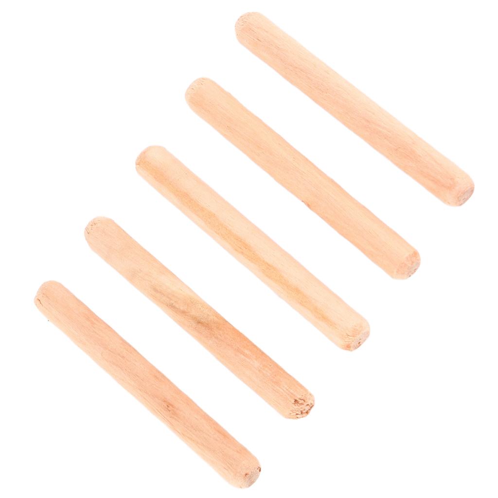 50pcs Cabinet Drawer Round Fluted Wooden Craft Dowel Pins Rods (M6*50)