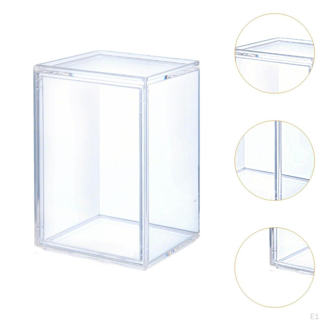 Acrylic Display Case Doll Box Showcase Storage Organizer for Office Desk