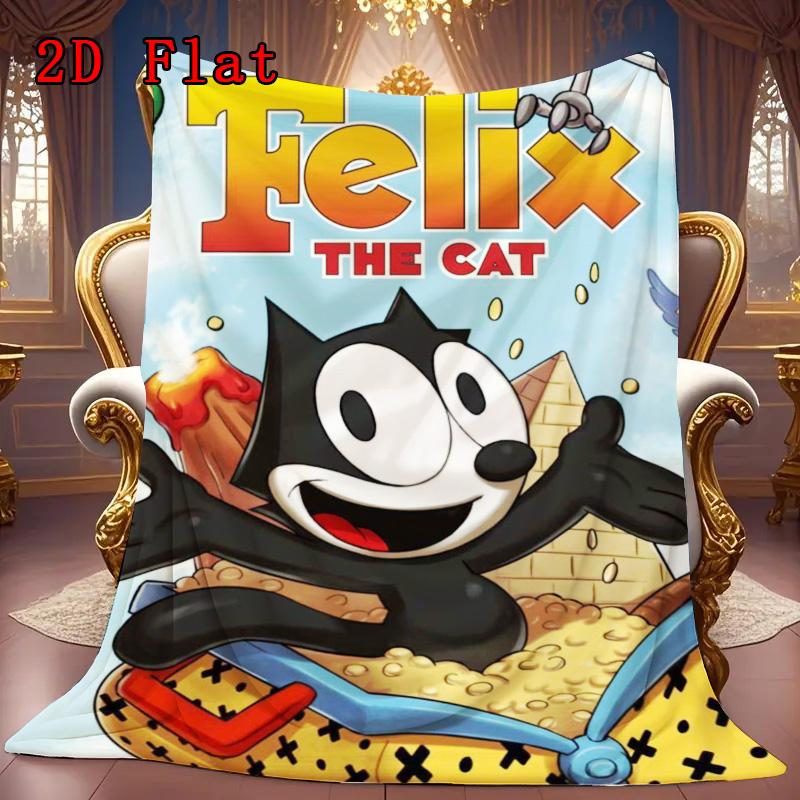 FELIX Print 2D Flat Pattern Flannel Blanket High quality All Seasons Warmth and Comfort Perfect for Christmas Gifts.
