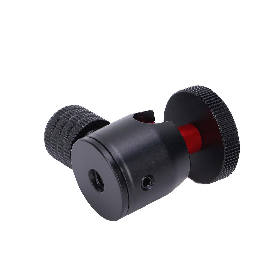 Mini Tripod Ball Head with 1/4 Inch Screw and Hot Shoe Mount Adapter for DSLR Camera Ring LightRed Ball