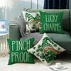 Neuer Buchstaben-Print St. St. Patrick's Day Kissen Grün Sofa Dekokissenbezug