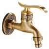 Antique-Style Wall-Mounted Copper Mop Sink Faucet with Quick-Open Single Cold Water Outlet Spout & Angle Valve