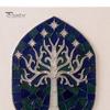 Sea Glass Art Project DIY Mosaic Kit, Fantasy Circular Door Tile Craft Indoor Crafting Projects Kit for Adults Beginners, Handmade Gift Desktop
