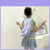 Adorable Children's Backpack Cute Rabbit Canvas Crossbody Bag For Boys And Girls