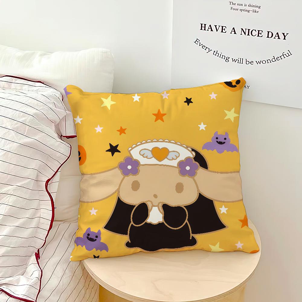 Cushion Cover Soft Pillow Art Case For Sro Sofa Living Room Halloween C-Cinnamoroll Home Kawaii Decor Protective Cartoon Covers