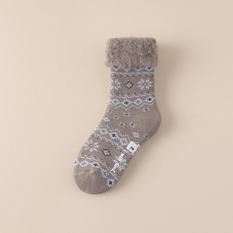 Vintage-style Children's Fall and Winter Odor-resistant, Sweat-absorbing, Warm and Insulated Fleece Fel Island Women's Long Stockings