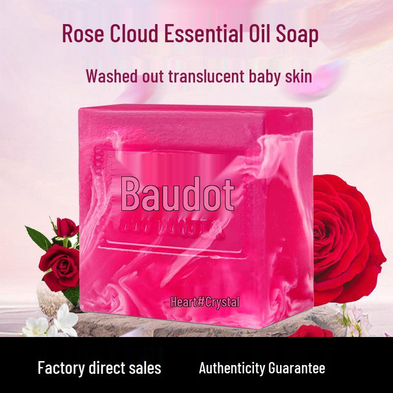 Duo Jia Rose Essential Oil Handmade Soap - Deep Cleansing, Oil Control, Natural Scented Face and Body Wash