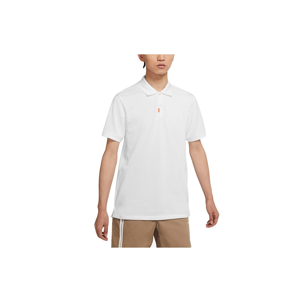 Nike Polo Shirts Men s White Polo Collar Moderate Straight Fit DB3296-100 M