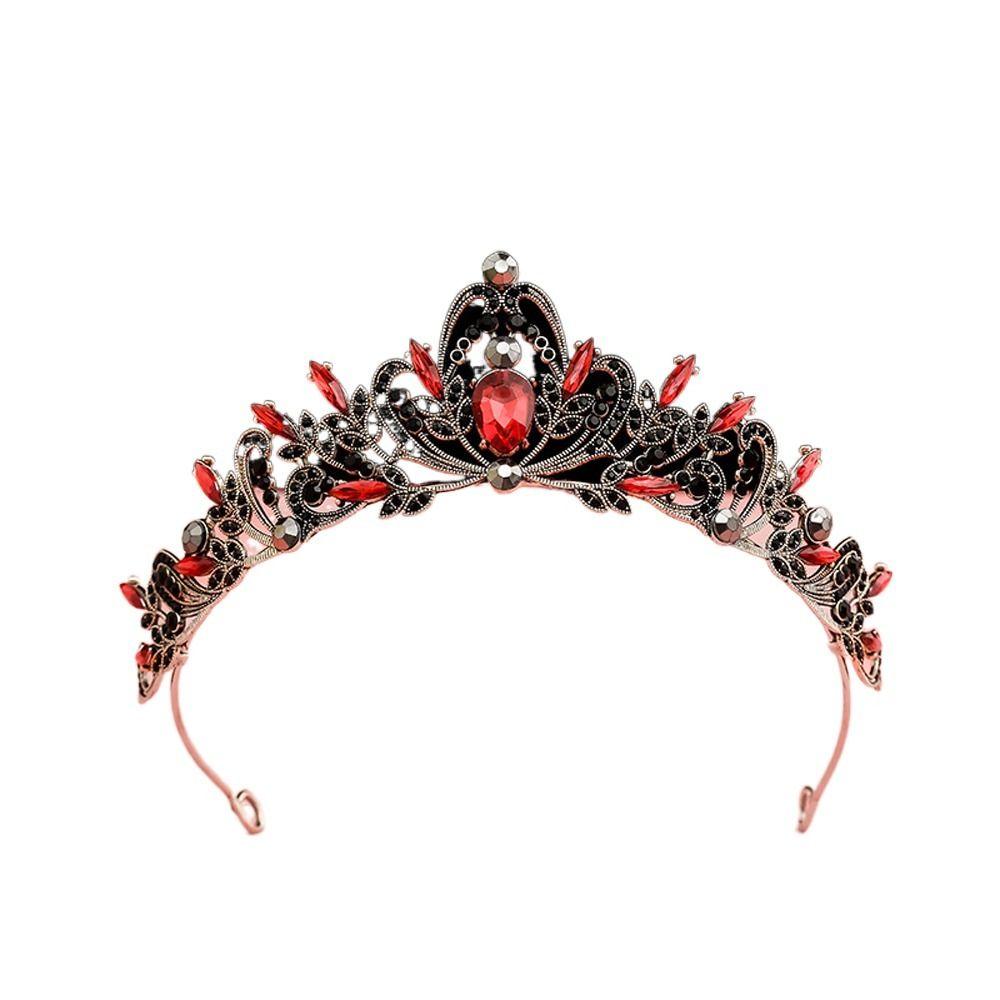 Zinc Zinc Alloy Queen Rhinestone Baroque Women Hair Accessories Tiara Bride Crown Korean Style Headband