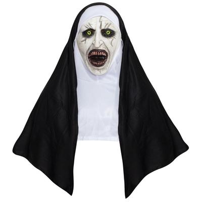 Eng Nonnenmasker Halloween Kostuum Latex Horror Gezichtsbedekking Grappen Feest