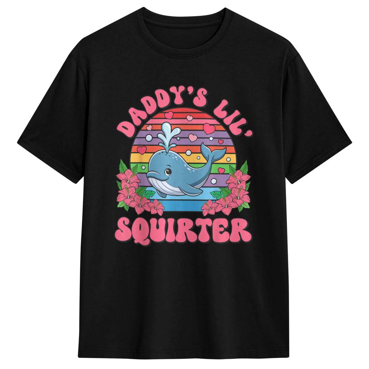 

Men s Inappropriate Funny Daddy s Lil Squirter Embarrassing T Shirts Clothing Summer Y2K Casual Short Sleeve Tops S