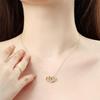 925 Silver Gold Plated Triple Ring Cubic Necklace