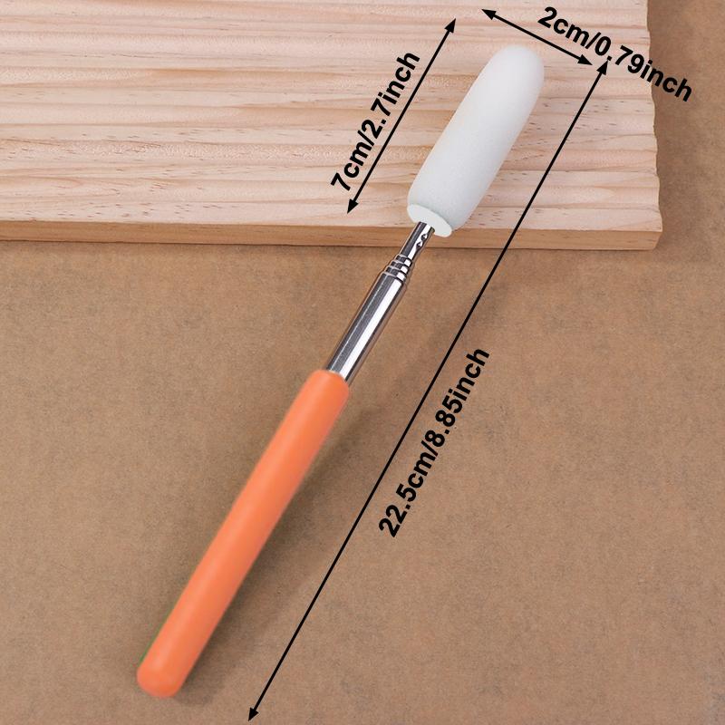 New Pottery Absorbent Sponge Telescoping Stick Pottery Sculpture Sponge Holder DIY Ceramic Throwing Stick Pottery Trimming Tools