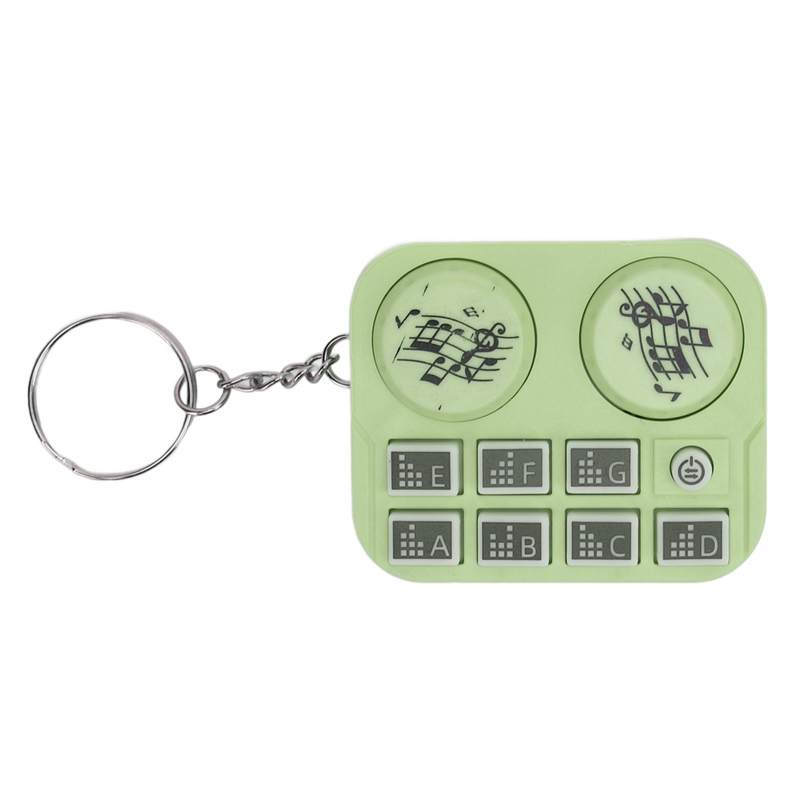 Мини-брелок с разноцветными огнями, проигрыватель дисков DJ, дизайн, автоматическое воспроизведение и режим самонажатия, портативный DJ K Yellow Green