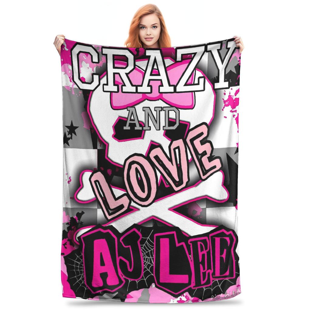 AJ Lee Wrestling Divas  Bedding Throws  Flannel Bedspread For Living Room Aesthetic Sofa Bed Cover