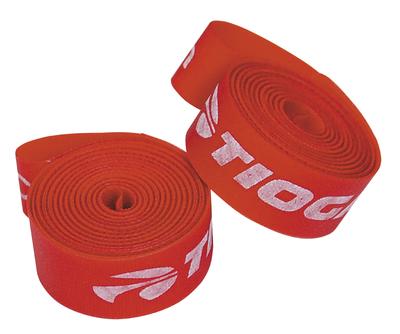 Fita de aro de nylon TIOGA 700C x 17 mm vermelha, conjunto com 2