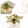 Decorative Brass Diya for Puja (Set of 1 Small 3.5inch Golden Star Leaf) Center Wick Holder Pital Akhand Deep Vilakku for Home Décor,
