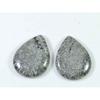 23.70Cts. Natural Black Fossil Coral (17mm X 21mm Each) Cabochon Match Pair SK-2505