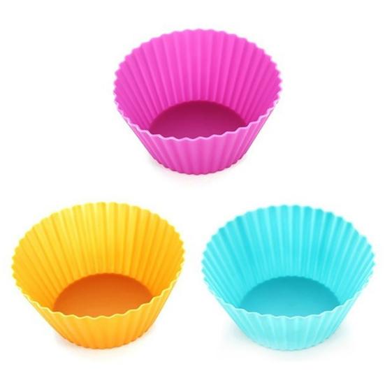10 Stück Runde Silikon Kuchen Muffin Cupcake Form Maker Wiederverwendbares Gebäck Backwerkzeug