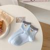 Female Spring and Summer Thin Cartoon All Build Absorb Sweat Boneless Short Tube Socks