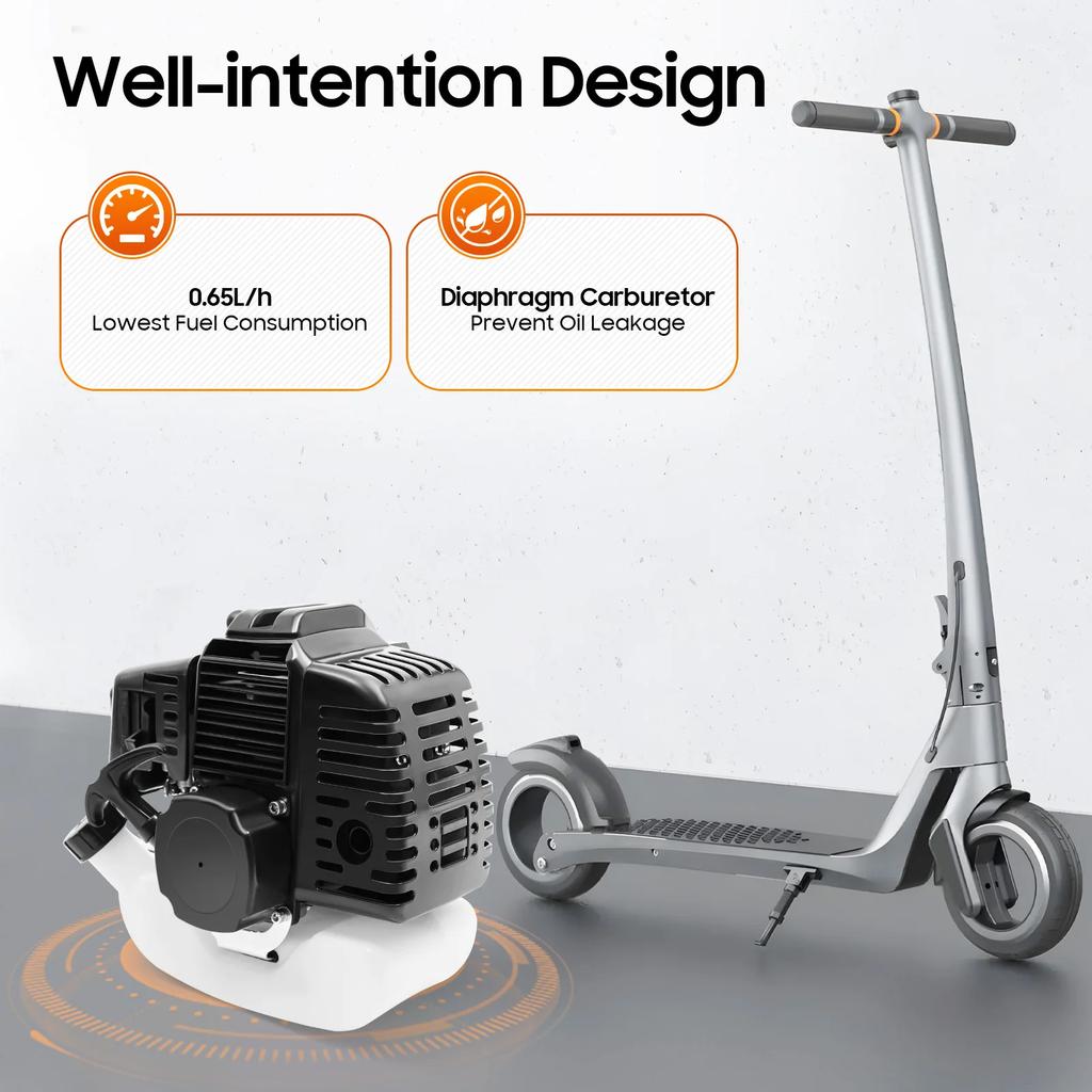 49CC 2-Takt-Seilzugstarter-Motor, 7000 U/min, mit Kraftstofftank, Geeignet für Benzinroller, Minibikes, Mini-Hubschrauber